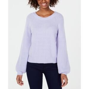 Juniors OhMG! Womens Knit Bow Balloon Sleeve Sweater Lg NWT